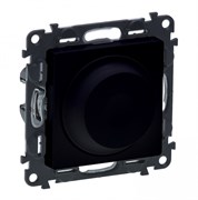 Legrand Valena Life Black светорегулятор с поворотной ручкой универсальный 300Вт без нейтрали. С лицевой панелью, антрацит. 756360