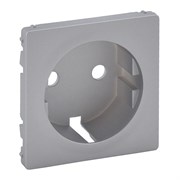 Legrand Valena Life алюминий накладка розетки с заземлением 755202
