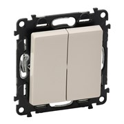 Legrand Valena Life слоновая кость выключатель 2-клавишный 10А 250В 752505