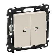 Legrand Valena Life слоновая кость выключатель 2-клавишный с подсветкой 10А 250В 752528