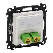 Legrand Valena Life белый розетка оптическая для подкл. оптоволок кабелей SC/APC (с лицевой панелью) 753130