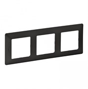 Legrand Valena Life Black рамка графит 3-постовая универсальная 754273