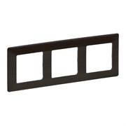 Legrand Valena Life тёмное дерево рамка 3-ая 754173