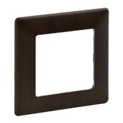 Legrand Valena Life тёмное дерево рамка 1-ая 754171