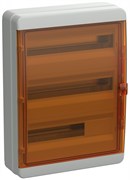 IEK TEKFOR Корпус пласт. КМПн-54 IP65 оранж. прозр. дверь TF5-KP72-N-54-65-K03-K09