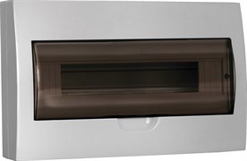 IEK GENERICA Корпус пластиковый ЩРН-П-18 черн. прозр. дверь IP41 MKP12-N-18-41-G
