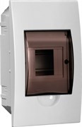 IEK GENERICA Корпус пластиковый ЩРВ-П-4 черн. прозр. дверь IP41 MKP12-V-04-41-G