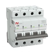 EKF Averes Автоматический выключатель AV-6 DC 4P 16A (C) 6kA mcb6-DC-4-16C-av