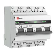 EKF PROxima ВА 47-63 Автоматический выключатель  (С) 4P 6А 4,5kA mcb4763-4-06C-pro