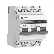 EKF PROxima ВА 47-63 Автоматический выключатель  (D) 3P 5А 4,5kA mcb4763-3-05D-pro