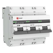 EKF PROxima  ВА 47-100 Автоматический выключатель  (С) 3P 20А 10kA mcb47100-3-20C-pro