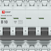 EKF Автоматический выключатель 4P 10А (B) 6кА ВА 47-63N PROxima M636410B