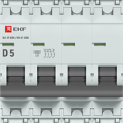 EKF Автоматический выключатель 4P 5А (D) 6кА ВА 47-63N PROxima M636405D