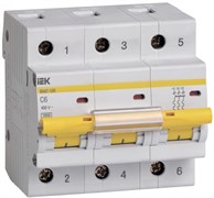 IEK KARAT Автоматический выключатель ВА47-100 3P 6А 10кА © MVA40-3-006-C