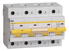 IEK KARAT Автоматический выключатель ВА47-100 4Р 80А 10кА х-ка D MVA40-4-080-D