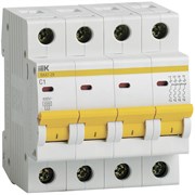 IEK KARAT Автоматический выключатель ВА47-29 4Р 1А 4,5кА х-ка С MVA20-4-001-C