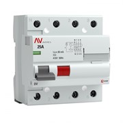EKF Averes DV  УЗО 4P 25А/30мА (AC) электромеханическое rccb-4-25-30-ac-av