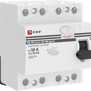 EKF PROxima ВД-100  УЗО 4P 50А/30мА (A) электромеханическое elcb-4-50-30-em-a-pro