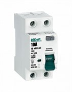 Dekraft ВДТ 2P 10А 10мА тип AC 6кА УЗО-03 14200DEK Dekraft ВДТ 2P 10А 10мА тип AC 6кА УЗО-03 14200DEK