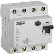 IEK GENERICA УЗО ВД1-63 4Р 50А 100мА MDV15-4-050-100