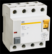 IEK KARAT Выключатель дифференциальный ВД1-63S 4Р 40А 100мА MDV12-4-040-100