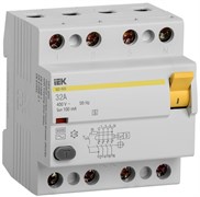 IEK KARAT Выключатель дифференциальный ВД1-63S 4Р 32А 100мА MDV12-4-032-100