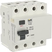IEK ARMAT ВДТ R10N 4P 100А 30мА тип AC AR-R10N-4-100C030