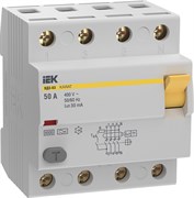 IEK KARAT УЗО KARAT ВД3-63 4P 50А 30мА 6кА тип A MDV21-4-050-030
