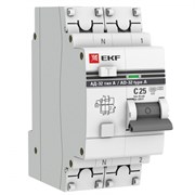 EKF PROxima АД-32 Диф. Автомат (C)  1P+N 25А/10мА тип А 4,5кА DA32-25-10-a-pro