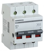 IEK GENERICA Выключатель нагрузки (мини-рубильник) ВН-32 3Р 63А MNV15-3-063