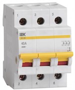 IEK KARAT Выключатель нагрузки (мини-рубильник) ВН-32 3Р 40А MNV10-3-040