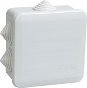 IEK Коробка КМ41255 распаячная для о/п 100х100х50 мм IP44 (RAL7035, 6 гермовводов, защелкивающаяся крышк UKOZ11-100-100-050-K41-44