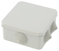 ЭРА Распаячная коробка KORz-100-100-50-6gv открытой установки КОР 100х100х50мм защелк крышка 6 вставл сальника IP55 Б0055757