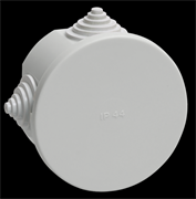 IEK Коробка КМ41237 распаячная для о/п d75х40мм IP44 (RAL7035, 4 гермоввода) UKO11-075-040-000-K41-44