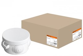 TDM Распаячная коробка ОП D65х40мм, крышка, IP54, 4вх. инд. штрихкод SQ1401-0501