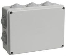 IEK Коробка КМ41243 распаячная для о/п 190х140х70 мм IP44 (RAL7035, 10 гермовводов) UKO11-190-140-070-K41-44 IEK Коробка КМ41243 распаячная для о/п 190х140х70 мм IP44 (RAL7035, 10 гермовводов) UKO11-190-140-070-K41-44