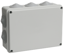 IEK Коробка КМ41244 распаячная для о/п 190х140х70 мм IP55 (RAL7035, 10 гермовводов) UKO11-190-140-070-K41-55 IEK Коробка КМ41244 распаячная для о/п 190х140х70 мм IP55 (RAL7035, 10 гермовводов) UKO11-190-140-070-K41-55