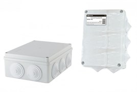 TDM Распаячная коробка ОП 190х140х70мм, крышка, IP55, 10 гермовводов, инд. штрихкод, SQ1401-1244 TDM Распаячная коробка ОП 190х140х70мм, крышка, IP55, 10 гермовводов, инд. штрихкод, SQ1401-1244