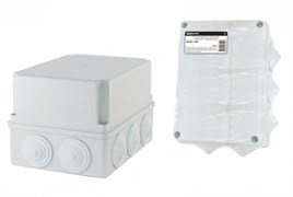 TDM Распаячная коробка ОП 190х140х120мм, крышка, IP55, 10 гермовводов, инд. штрихкод, SQ1401-1246 TDM Распаячная коробка ОП 190х140х120мм, крышка, IP55, 10 гермовводов, инд. штрихкод, SQ1401-1246