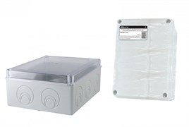 TDM Распаячная коробка ОП 240х195х90мм, прозрач. крышка, IP44, кабельные ввода d28-3 шт., d37-2 шт., SQ1401-1275 TDM Распаячная коробка ОП 240х195х90мм, прозрач. крышка, IP44, кабельные ввода d28-3 шт., d37-2 шт., SQ1401-1275