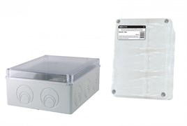 TDM Распаячная коробка ОП 240х195х90мм, пр. крышка, IP55, мон. плата, каб. ввод. d28-3шт., d37-2шт., SQ1401-1346 TDM Распаячная коробка ОП 240х195х90мм, пр. крышка, IP55, мон. плата, каб. ввод. d28-3шт., d37-2шт., SQ1401-1346