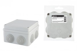 TDM Распаячная коробка ОП 110х110х70мм, крышка на винтах, IP55, 8вх. инд. штрих-код SQ1401-0124