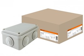 TDM Распаячная коробка ОП 120х80х50мм, крышка, IP55, 6 вх. SQ1401-0105