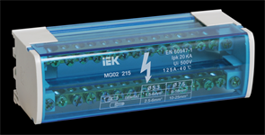 IEK Шины на DIN-рейку в корпусе (кросс-модуль) L+PEN 2х15 YND10-2-15-125