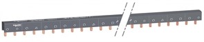Schneider Electric Acti 9 Шинка гребенчатая 4P (NL1NL2…NL3) 57 мод.18мм 100А разрезаемая A9XPH557
