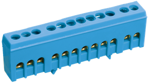 IEK Шина N ноль в корп изол на DIN-рейку ШНИ-6х9-16-К-С YNN10-69-16KD-K07