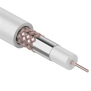 Кабель коаксиальный RG-59U+Cu, (64%), 75 Ом, (бух100) белый Rexant 01-2641 Кабель коаксиальный RG-59U+Cu, (64%), 75 Ом, (бух100) белый Rexant 01-2641