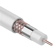 Кабель коаксиальный RG-6U+CU, (64%), 75 Ом, (бух100) белый Rexant 01-2221 Кабель коаксиальный RG-6U+CU, (64%), 75 Ом, (бух100) белый Rexant 01-2221
