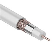 Кабель коаксиальный RG-6U+CU, (75%), 75 Ом, (бух305) белый Rexant 01-2233 Кабель коаксиальный RG-6U+CU, (75%), 75 Ом, (бух305) белый Rexant 01-2233