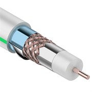Кабель коаксиальный RG-6U+CU, (75%), 75 Ом, (бух100) белый, (тройной экран), "MASTER" Rexant 01-2241 Кабель коаксиальный RG-6U+CU, (75%), 75 Ом, (бух100) белый, (тройной экран), "MASTER" Rexant 01-2241